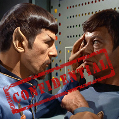 Mr. Spock using the vulcan mind-meld
